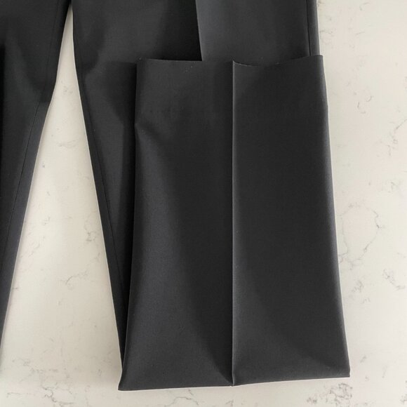 MaxMara Made in Italy Designer Straight Leg M Rise Wool Pants Black Sz 8 - Picture 3 of 10
